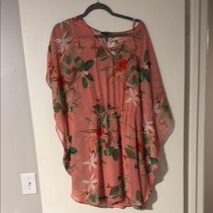 Pink swim coverup / romper